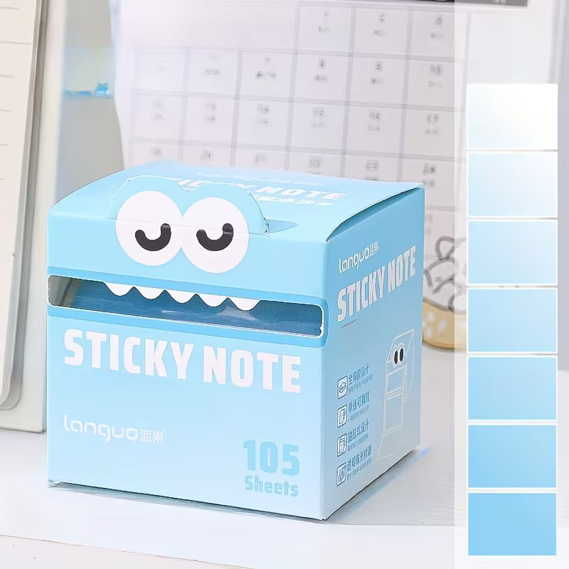 105-Page Self-Adhesive Notebook with Cute Animal & Cartoon Character Designs